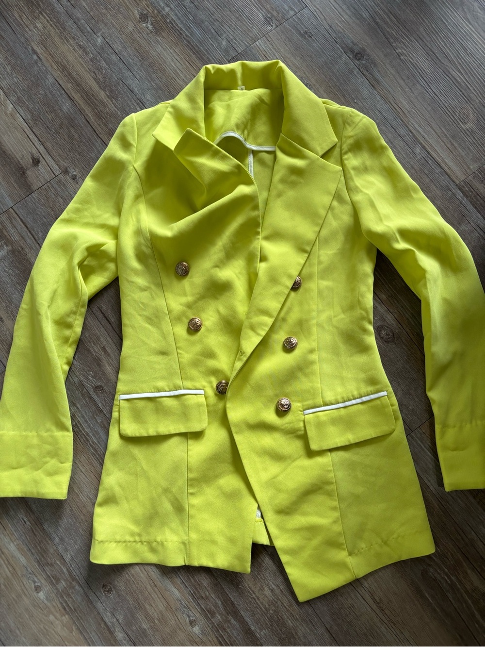 Women's  Lime Green Blazer Jacket